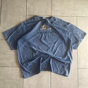 Teemax Resortwear Arizona Embroidered Wolf T Shirt Blue Gray 25x30
